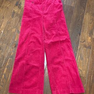 Anthropologie  Maeve Raspberry  Pink Whale Corduroy Pants
